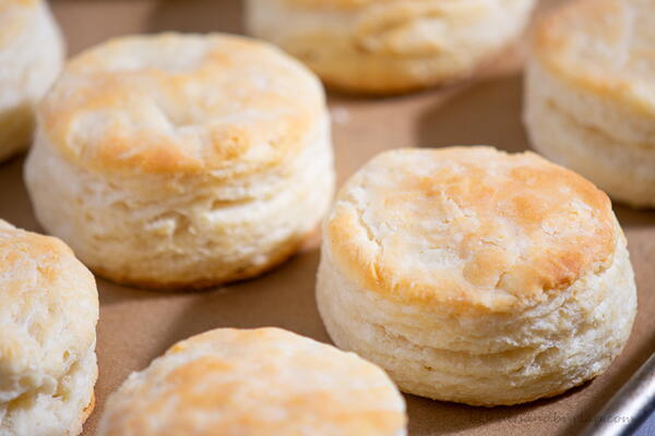 Flaky Buttermilk Biscuits With 3 Ingredients