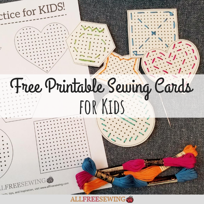 Printable Sewing Cards for Kids (Free PDF) | AllFreeSewing.com Printable Sewing Cards for Kids (Free PDF) | AllFreeSewing.com