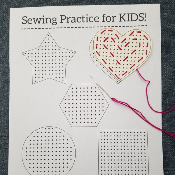 Printable Sewing Cards for Kids