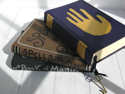 Recycled Book Halloween Decoration