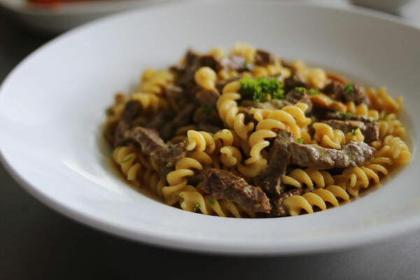 Creamy Beef Stroganoff Pasta