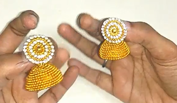 Silk Thread Jhumkas Ii Onam Special Ii homemakerscorner