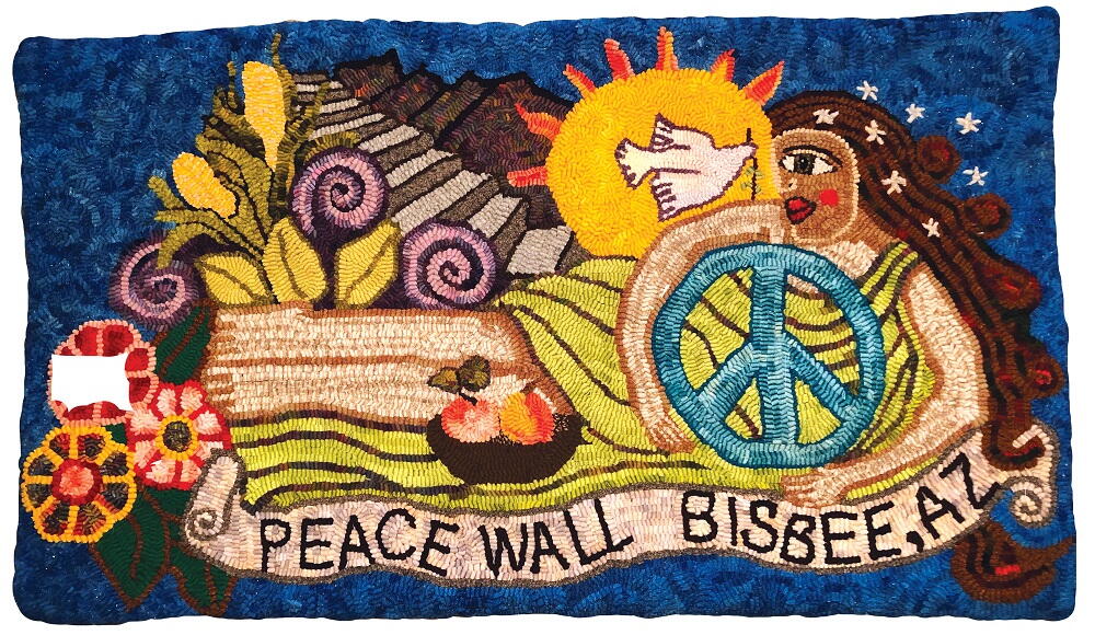 Peace Rug | rughookingmagazine.com