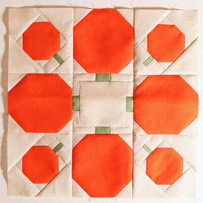 Free Pumpkin Quilt Block Pattern