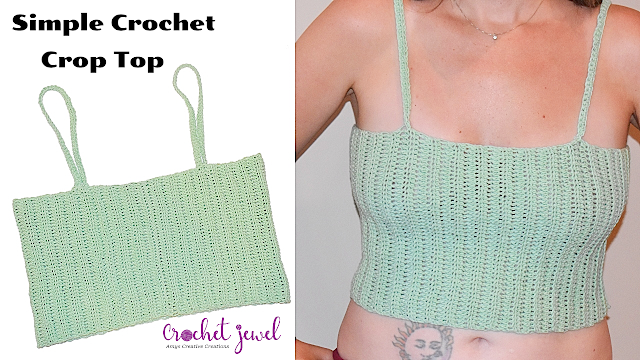 How To Crochet An Easy Crop Top all Sizes Tutorial