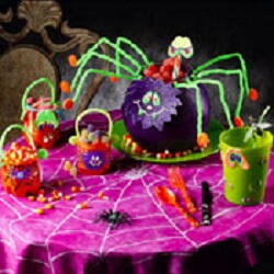 Bright and Bold Halloween Table Decorations
