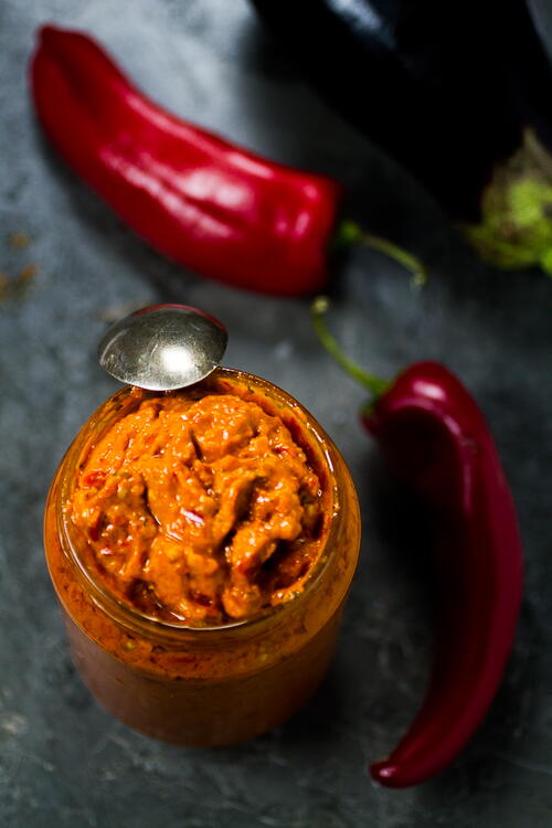 Ajvar: Red Pepper And Eggplant Spread | FaveHealthyRecipes.com