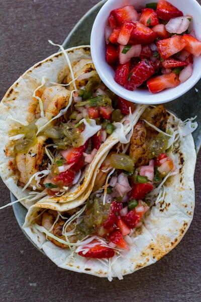 Blackstone Blackened Shrimp Tacos