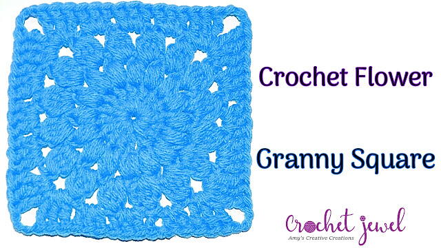 Crochet Flower Granny Square Tutorial