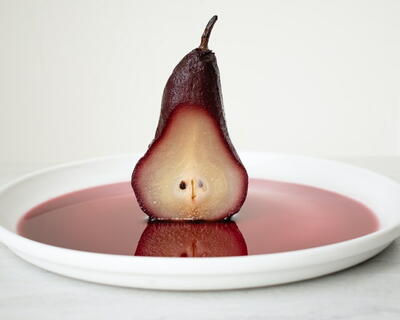 Red Wine Poached Pear Dessert