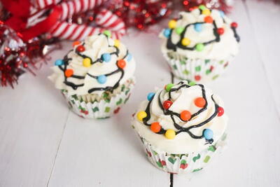 Easy Christmas Lights Cupcakes Recipe