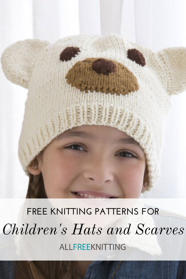 Kids Hat and Scarf Set Knitting Pattern 