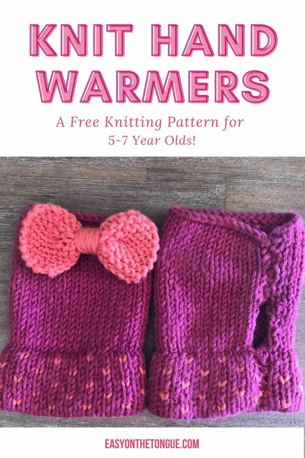 Easy Hand Warmers Knitting Pattern For Children | AllFreeKnitting.com