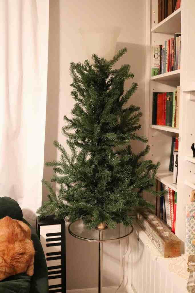 DIY Evergreen Floor Lamp Christmas Tree