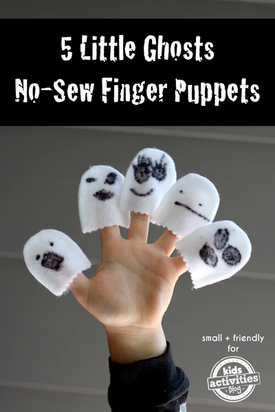 Five Little Ghosts No-sew Finger Puppets