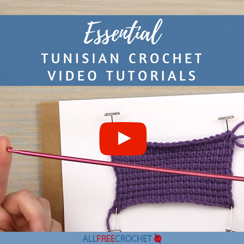 How to Crochet the Tunisian Crochet Knit Stitch - VIDEO TUTORIAL - TL Yarn  Crafts