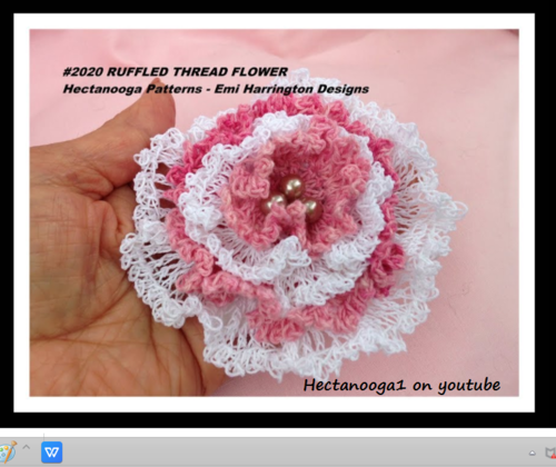 Ruffled Thread Crochet Flower