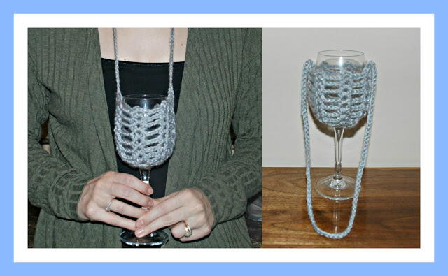 Crochet Wine Glass Holder 