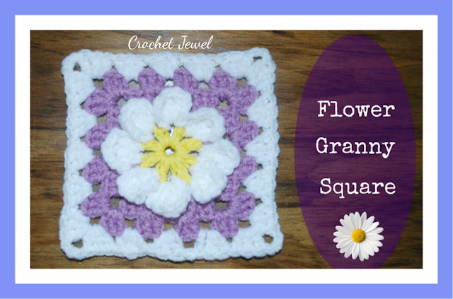 Crochet Daisy Flower Granny Square