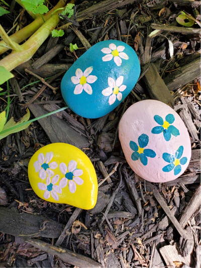 Rock Painting Flowers For Kids
