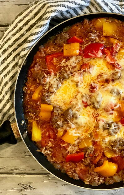 Unstuffed Peppers With Rice Skillet Dinner