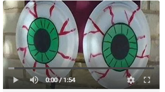 Scary Eyeballs On Paper Plate