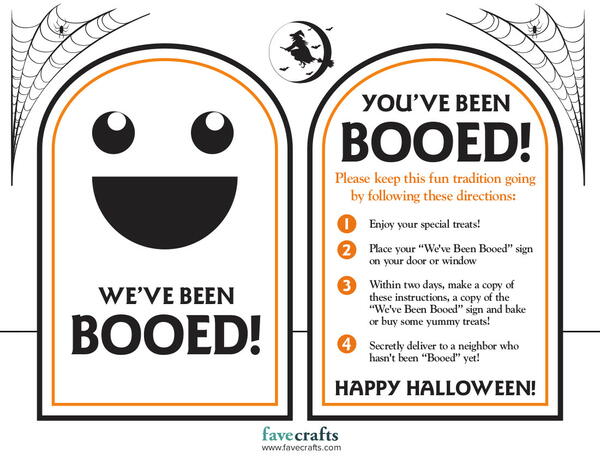 You've Been Booed Free Printable