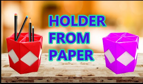 Holder From Paper Ii Pen Stand