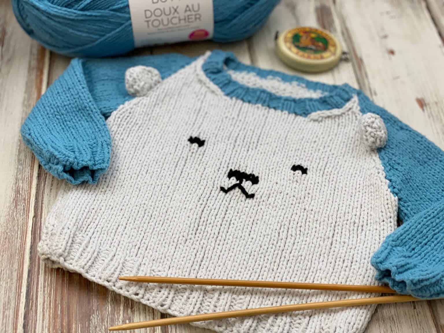 polar bear sweater knitting pattern