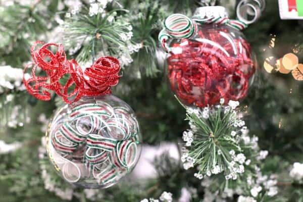 Easy Curled Ribbon Ornaments