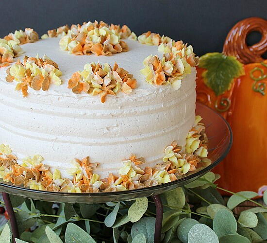 Pumpkin Pudding Cake With Cinnamon Buttercream Frosting