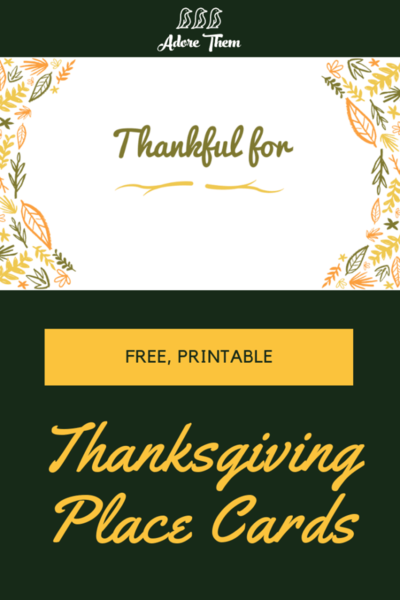 Thanksgiving Place Card Printable