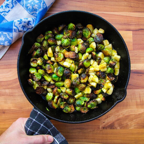 Crispy Brussel Sprouts With Banana And Lime
