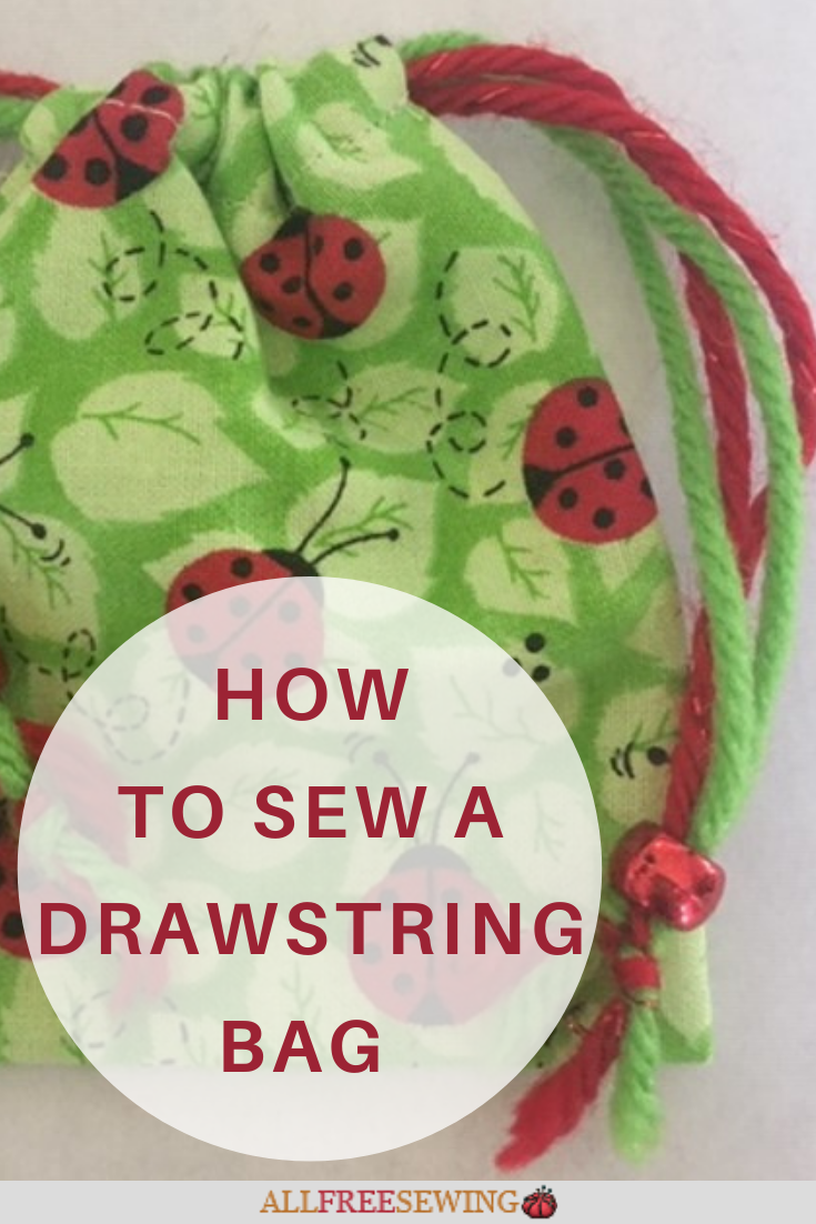 How To Sew A Drawstring Bag In Minutes (Full Tutorial) | AllFreeSewing.com