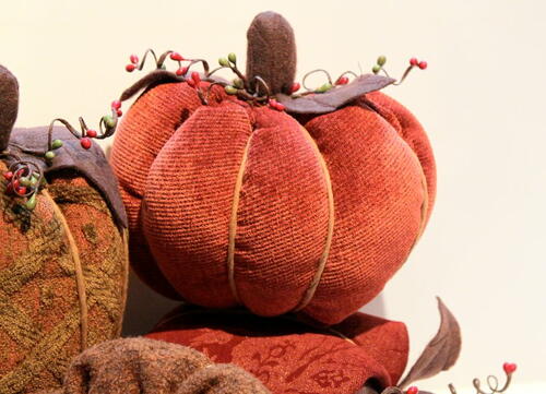 Textured Fabric Pumpkins