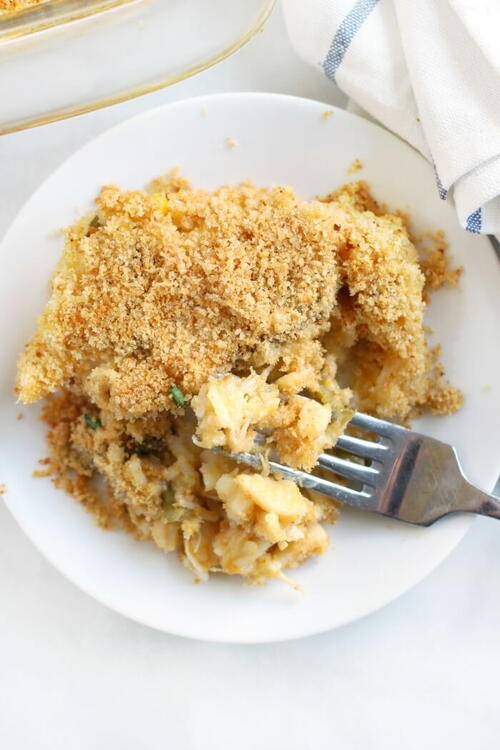 Cheesy Chicken And Rice Casserole | AllFreeCasseroleRecipes.com