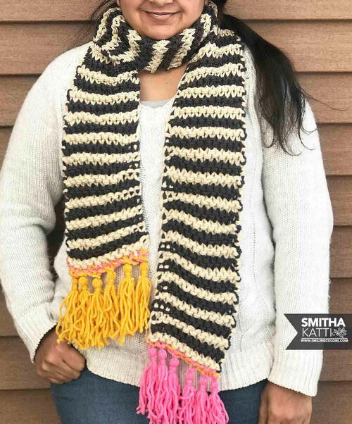 Striped Knittined Scarf