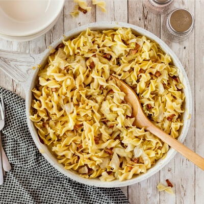 Haluski – Fried Cabbage And Noodles