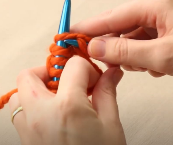 How to Knit the Double Woven Stitch: Row 2