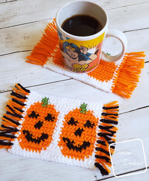 Cute Pumpkins Mug Rugs