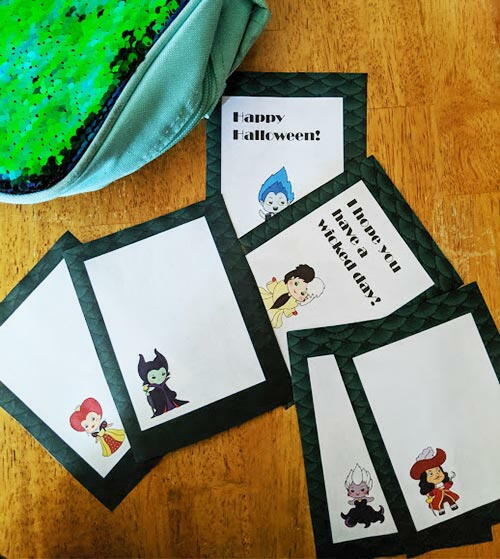 Printable Disney Villains Lunch Box Notes