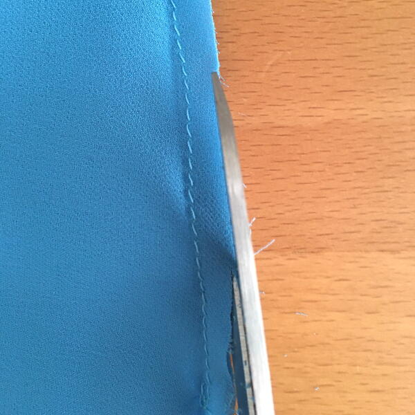 Image shows Step 3 for how to sew French seams.