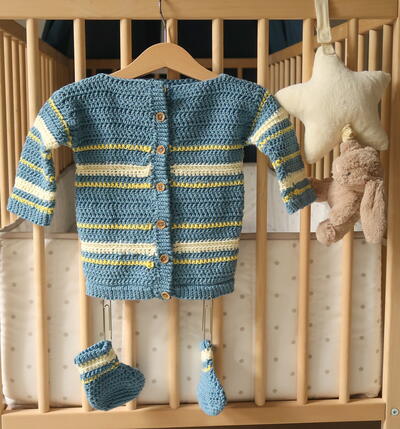 Crochet Baby Sweater Pattern, Crochet Boy Sweater Pattern Size Newborn - 10 Year, Baby Cardigan Crochet Pattern