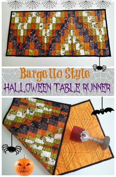 Bargello Style Halloween Table Runner