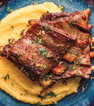 Red Wine–Braised Short Ribs with Herb Gremolata