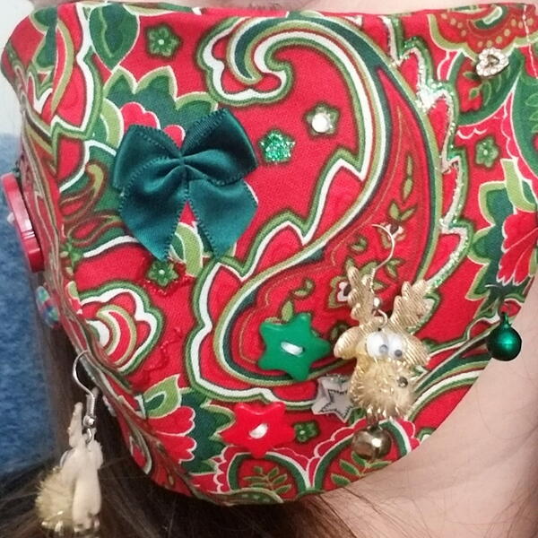 Diy Ugly Christmas Face Masks Tutorial Printable Template Allfreesewing Com