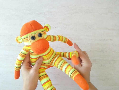 large stuffed sock monkey