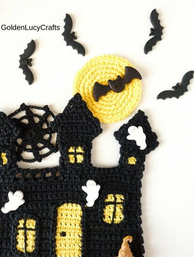 Haunted House Applique Crochet Pattern