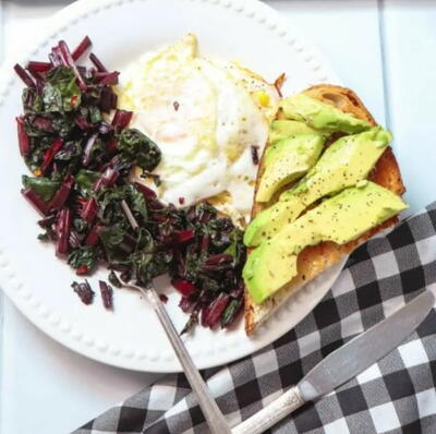 Pan Cooked Beet Greens
