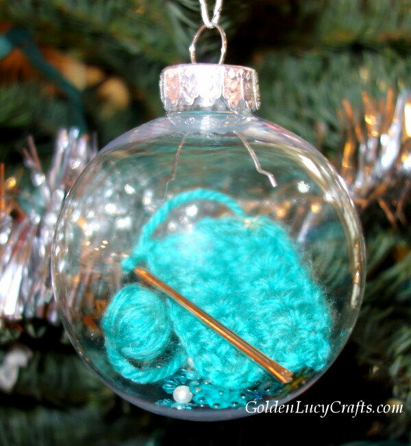 Crochet Themed Christmas Ornament